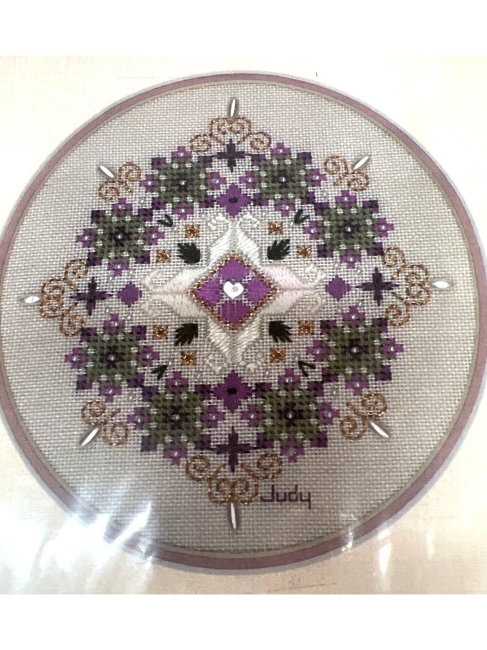 Victorian Pearls Cross Stitch Pattern With Beads By Judy Dixon Sew To Be Seen